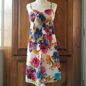 Oleg Cassini Floral Halter Dress Size 4